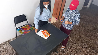 You Are the Most Outstanding Whore in This Office! I Have Sex Standing up with My Stepfather's Secretary