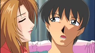 Anime teen babe fucking cock in group orgy