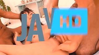 Hardcore Japanese seduction she takes it all cumshots galore hot blowjob