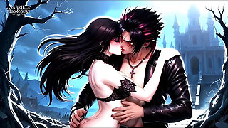 Goth Girl Bound by Vampire Lord - BDSM Monster Hentai 1