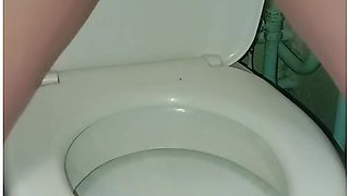 Asmr Toilet Fetish: Hairy Girl Pees Standing Up Pisses Loudly