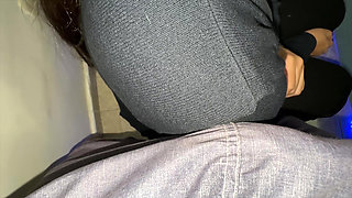 He Puts His Penis on Her Shoulder and She Grabs It.