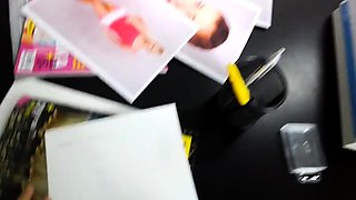 Blonde blowjob adoring skank facialized after hardcore fun