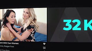 DEVILS FILM - Wild Threesome With Perfect Wife Abby Rose And Her Inked Friend With A Strap-On