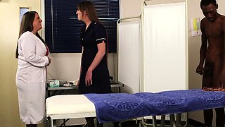 Stunning CFNM babes cocksucking BBC