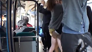 Japanese Hot Pose Huge Tits Fuck on Bus