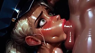 Spicy Toons Hentai: Sexy Police Officer Fucks Protesters with Big Natural Tits in Public