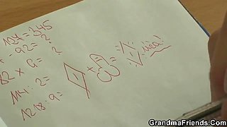 Old threesome in the classroom
