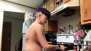 Beautiful Brunette Big Boobs Rides Fake Cock