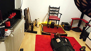 The Slave in the Leather Bondage Sack Part 2