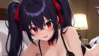 Animated Scene of Fantastic Coexistence in Bed