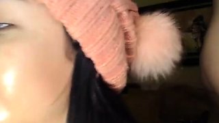 Kinky teen brunette crammed and facialized