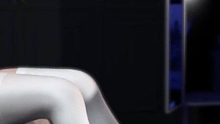 3D Horny Sexy Mature Bride Teasing the Young Big Cock