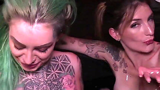 2 British Sluts 80 Guy Creampie Gangbang