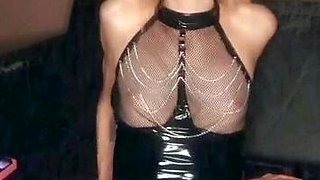 Jerking off shemale tranny solo play
