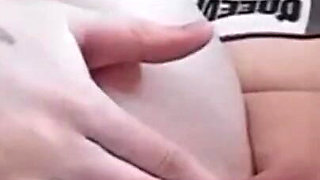 Homemade Striptease with Undressing and Masturbation of a Tight Pink Pussy