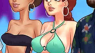 Summertime saga: college boobs competition at the beach ep 204