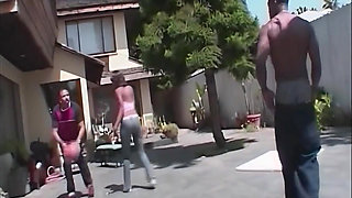 Ebony Babe Takes on Multiple Black Men in Outdoor Gangbang