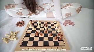 Stepsister Anny Walker Teaches Chess Then Gets Fucked Hard - POV Blowjob & Doggy Style