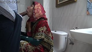 A Raunchy Turkish Muslim Spouse's Encounter with a Black Immigrant in a Public Restroom