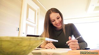 DTFsluts featuring Jillian Janson's shaved sex
