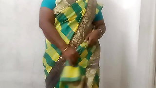 Tamil Saree Hot Busty Aunty Fucking in House