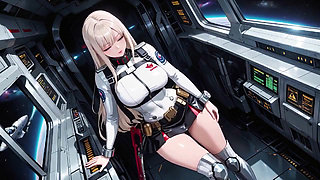 Taboo Contrast in Her White Tech-uniform, Stretched Tight While Squatting and Crawling.