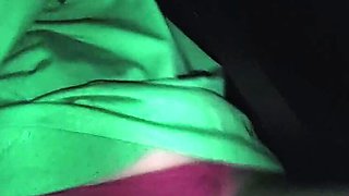 18 Year Old Teen Fingering Her Shaved Pussy to Orgasm in Taxi - Amateur Solo HD Video