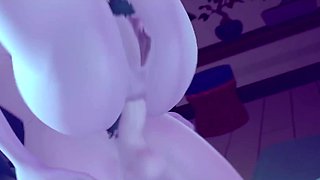 Busty teen girl gets her trimmed pussy and tight butthole pounded cartoon