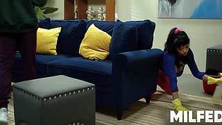 Fucked my friend's MILF cheating wife wearing ripped red leggings