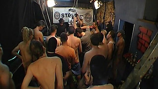 Ggg - Blonde Babe Gangbanged Live on Stage