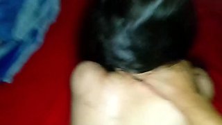 Friend's hairy cock feels so good when it creams in bed