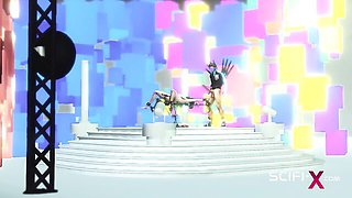 Lascivious goddess's doggystyle action