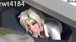 Mercy gets fucked and gets a creampie