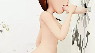 Helen Parr gloryhole blowjob and sex