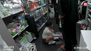 SEI-103 Korean Rookie AV Staff Seoi Gets Caught Secretly Masturbating