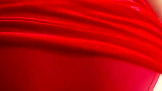 POV: I Lifted My Red Dress and Squeezed All the Milk Out of Her by Grinding My Ass Against Her Cock