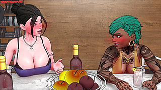 Huge boobs housewife cheating on her absent husband, Sharing Huge boobs wife - Devine Heel 03 3D Porn Game
