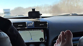 While My Husband Fell Sl Eep on a Long Journey, I Sucked the Driver
