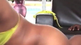 Group party with ebony Imani Rose and Simone Taylor with shaved pussies spread legs to enjoy pussies with multiple cocks