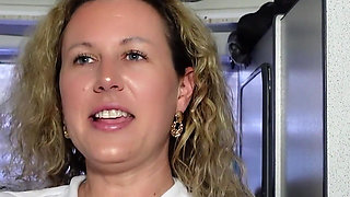 Big German Mature Woman Kathy Deep with Huge Natural Tits Pick up for Van Casting Fuck