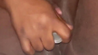 Fucking My Pussy with Big Dildo Rubbing My Big Clit Cumming Hard