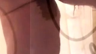 Ebony girl showers her big ass amp masturbating