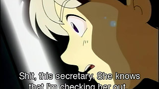 Office Voyeur Action! a Hot Hentai MILF Masturbates in Front of Coworker!