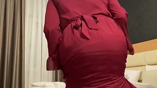 Fatima dancing in hotel room