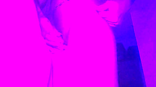 Hot petite Ebony teen creamy pussy getting  blacked by bbc cock couldn't resist fiddling clit when she came out the shower  POV