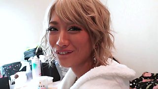 Japanese teen fingered and blowjobs