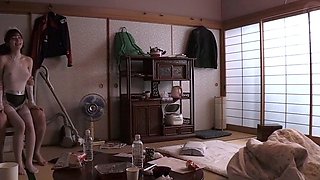 Tiny Japanese babe hardcore spitroasted