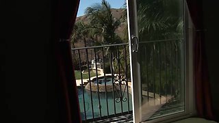 Hairy girl Nina Devon lays out by the pool - WeAreHairy