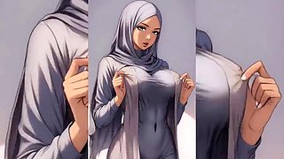 Hijabi Muslim Babes Teasing  Twerking Solo  Best Seductive Spanking, Bouncing  Hijab Part 1